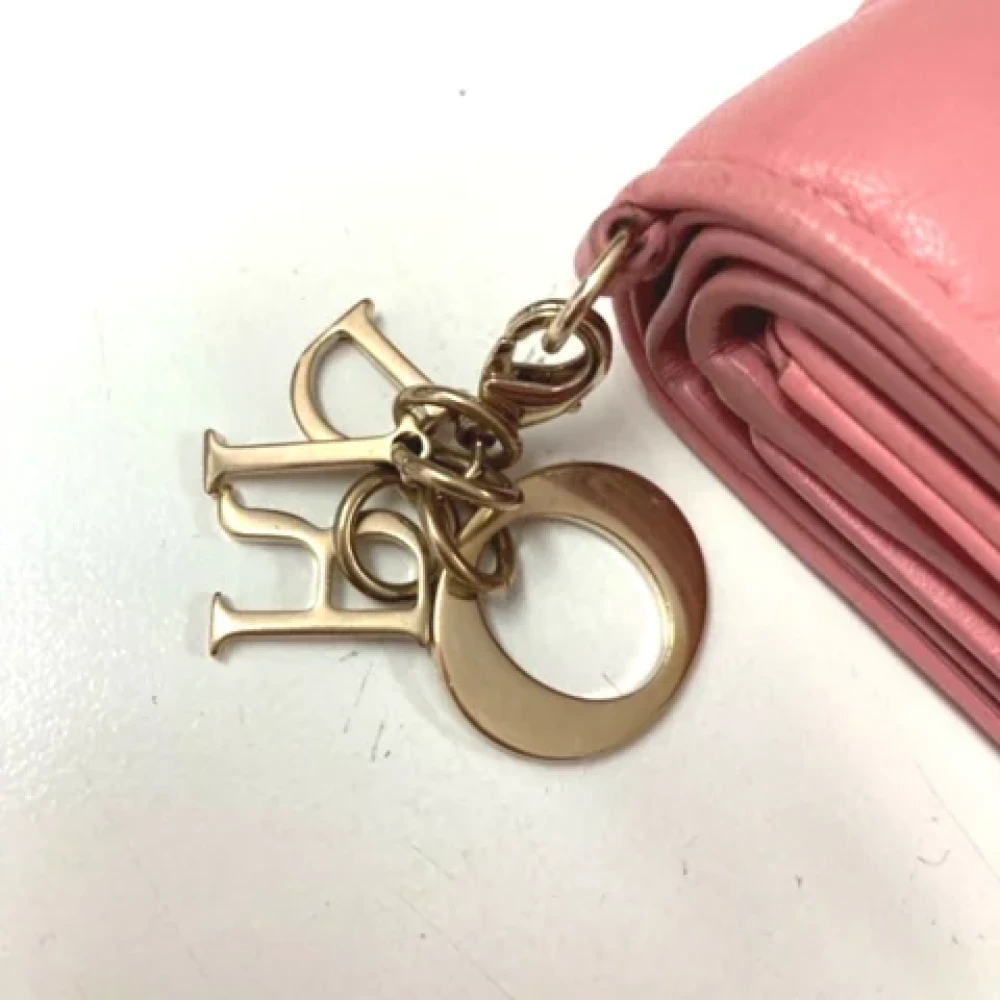 Dior Vintage Pre-owned Leather wallets Pink Dames