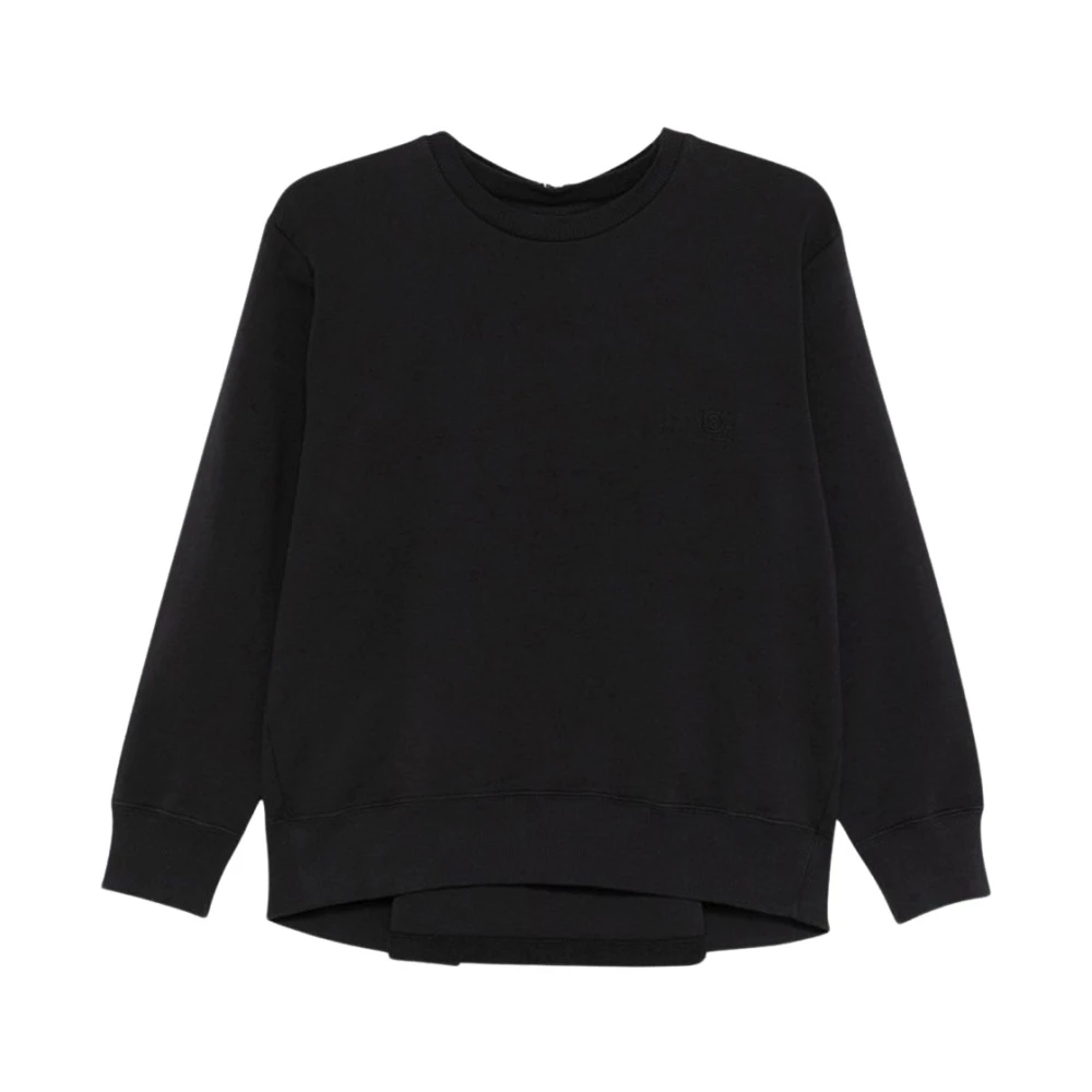 MM6 Maison Margiela Katoenen Sweatshirt Top Black Dames