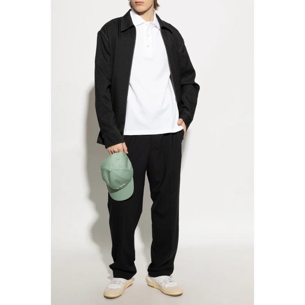 Lanvin Katoenen polo White Heren