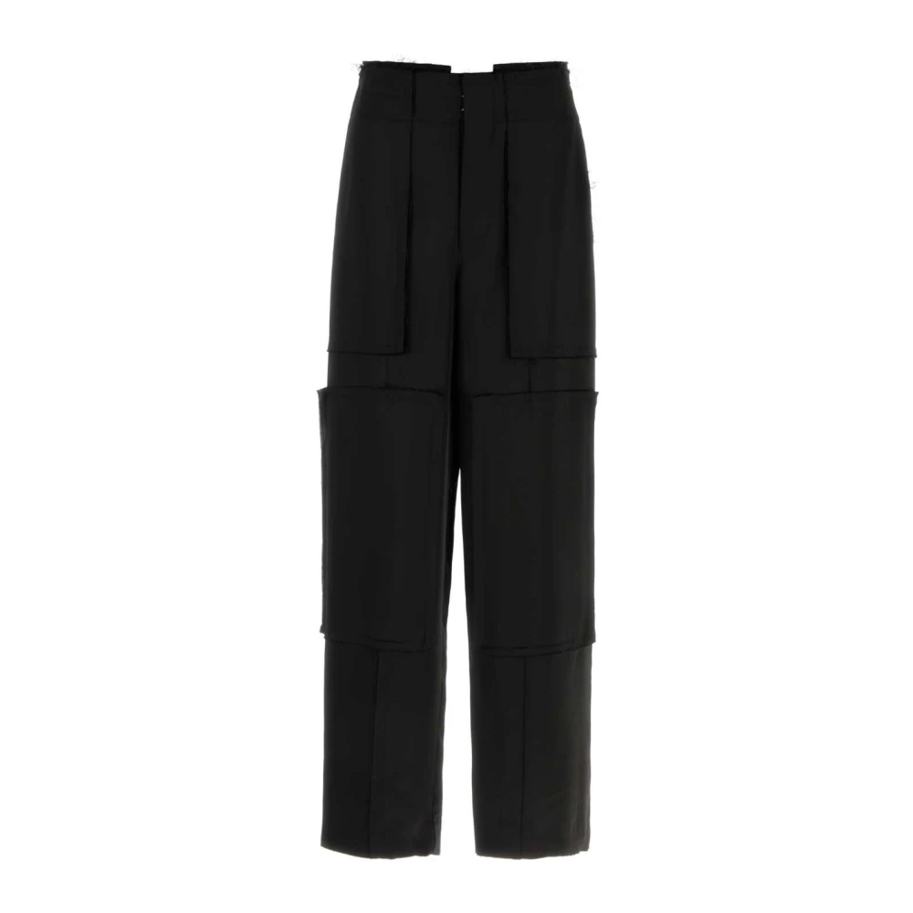 Maison Margiela Uomo Nero - Satin Wide-Leg Pant - Trousers - L