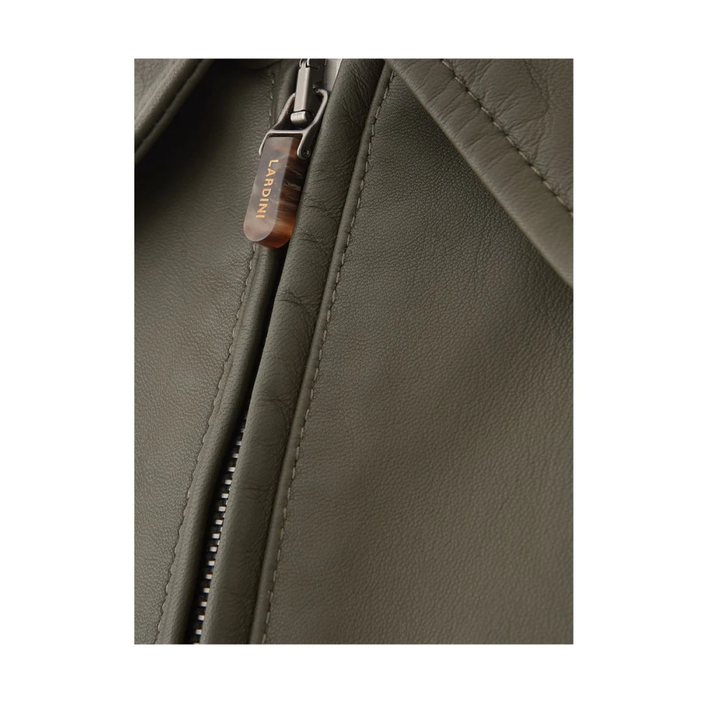 Lardini Groene Leren Jas Green Heren
