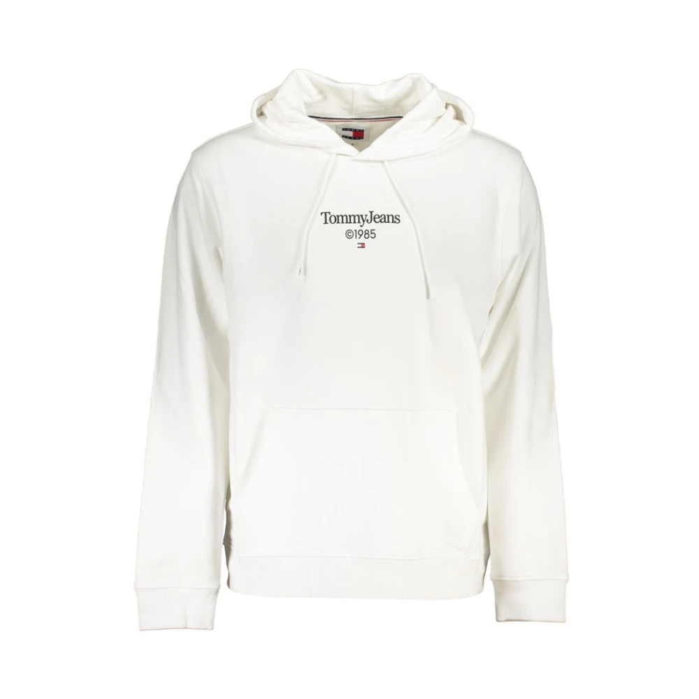 Tommy Hilfiger Capuchonkatoenen sweatshirt met bedrukt logo White Heren