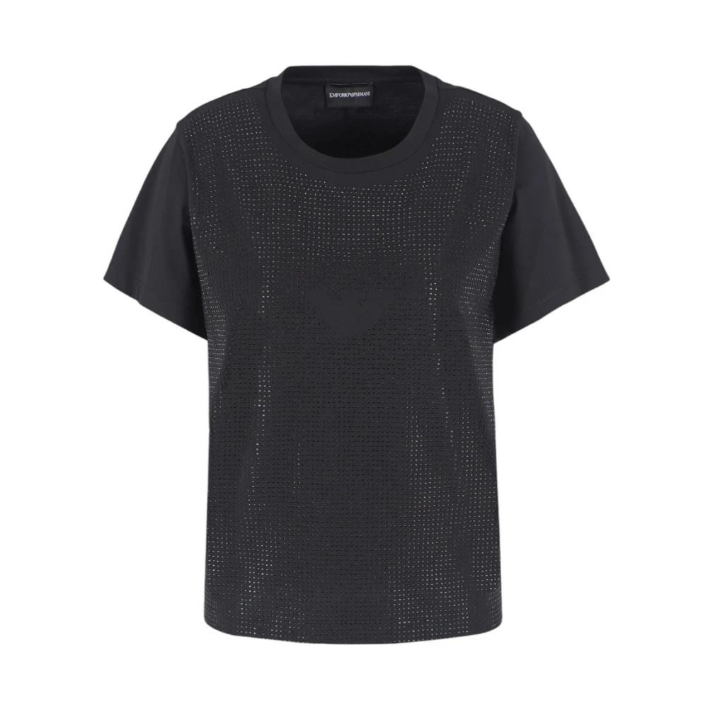 Emporio Armani Casual Katoenen T-shirt Black Dames