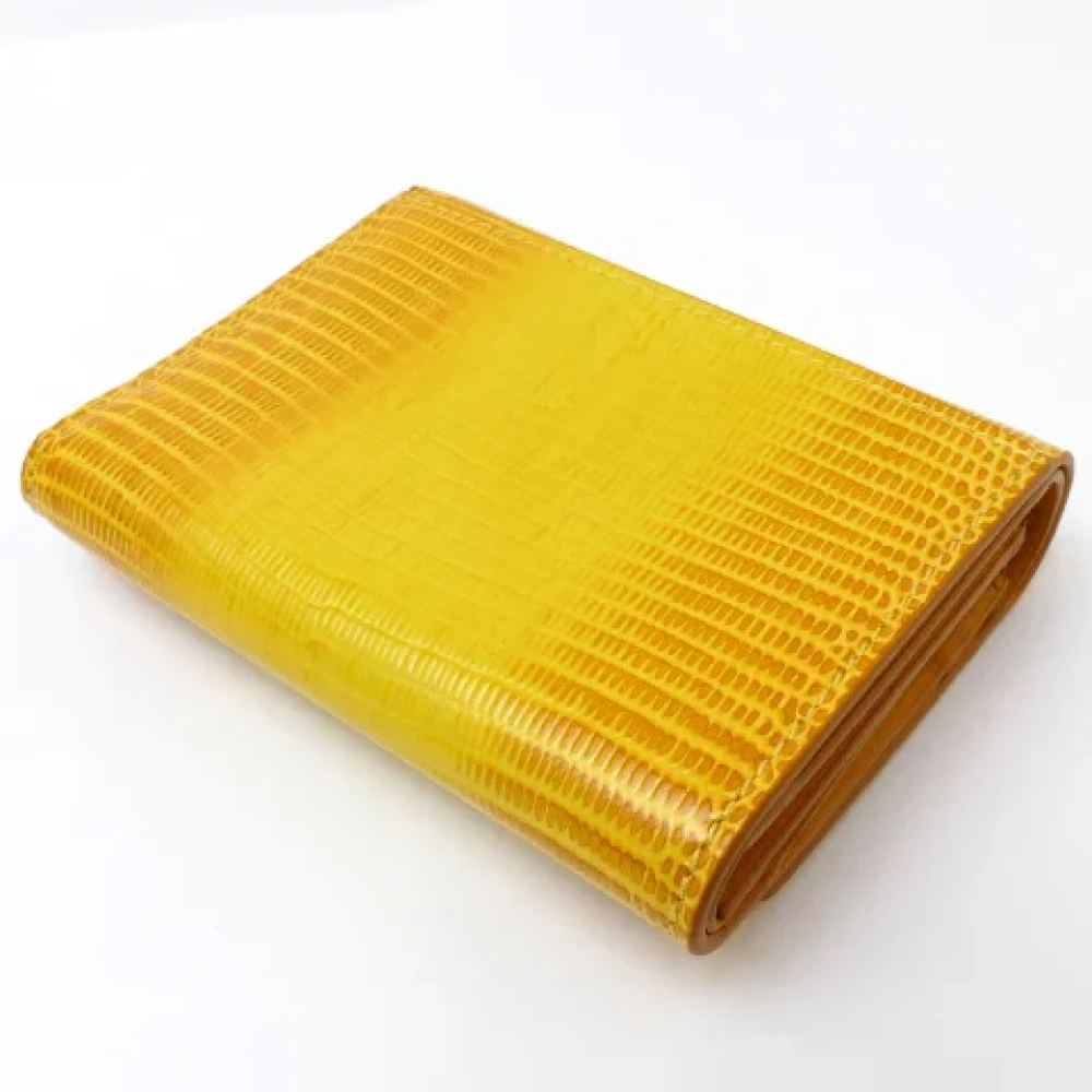 Burberry Vintage Pre-owned Canvas wallets Yellow Dames