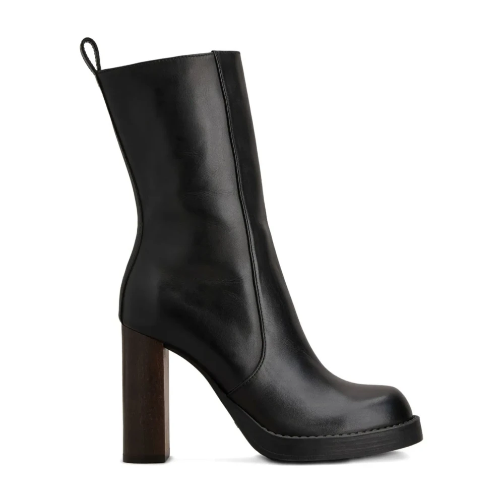 Tod's Women's Black Heeled Boots, 5 Uk, Tubular Ankle Boots