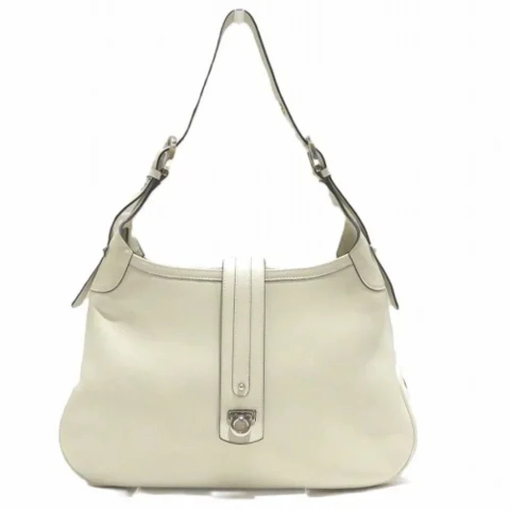 Salvatore Ferragamo Pre-owned Leather shoulder-bags White Dames