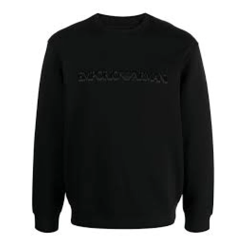 Emporio Armani Zwarte Logo Sweatshirt Black Heren
