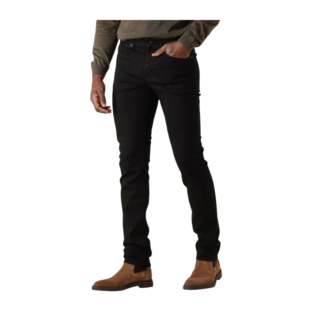 Boss Black Mannelijk Zwart Boss Jeans Heren, W35 L32, Denim, Slim Fit E Denim Jeans
