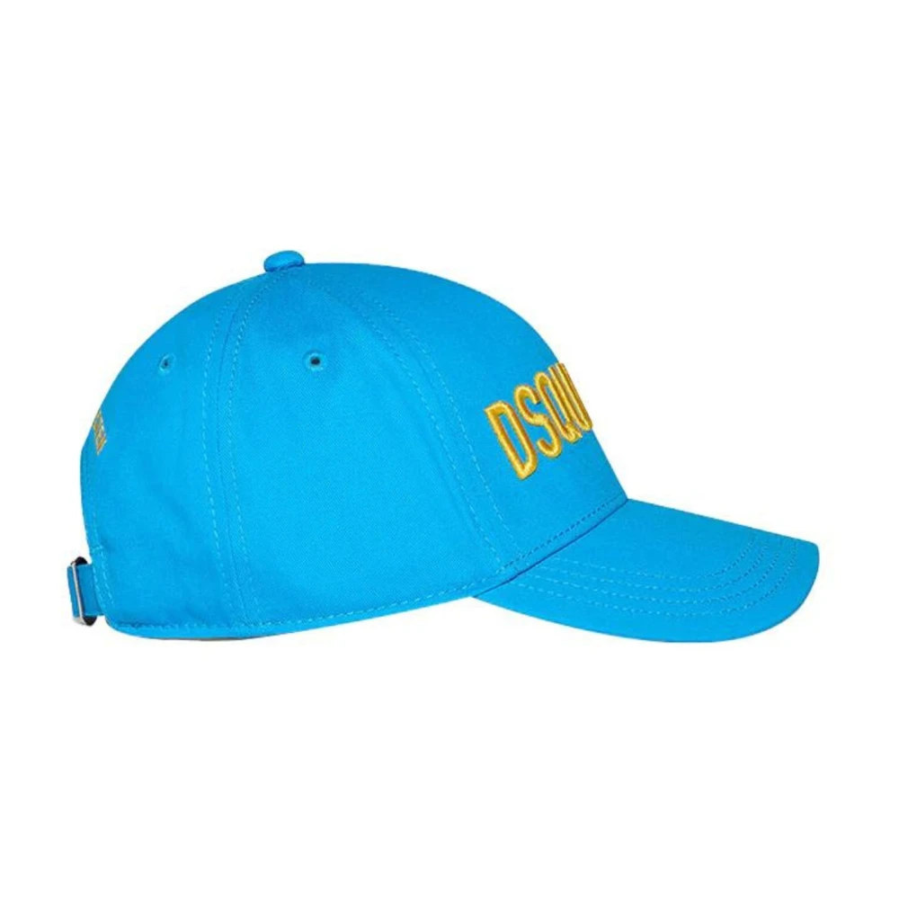 Dsquared2 Turquoise pet met logo borduursel Blue Unisex