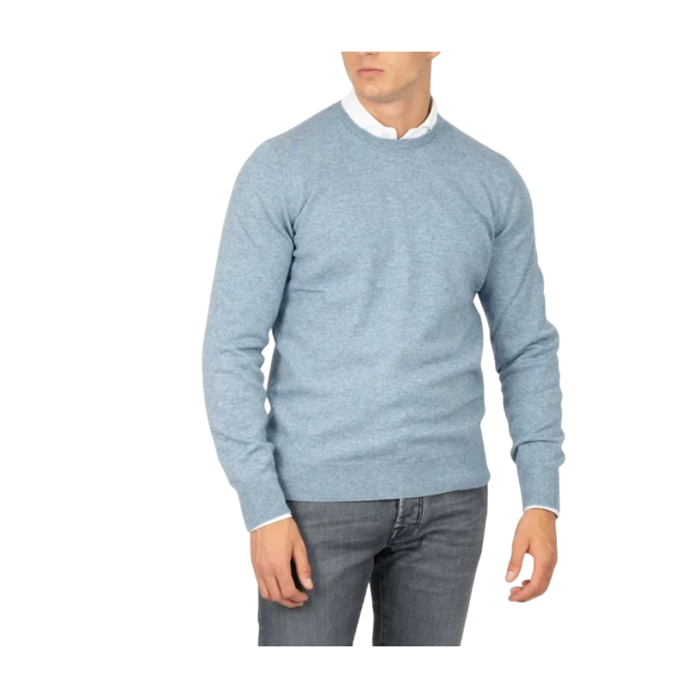 Gran Sasso Lichtblauwe Crewneck Sweater Blue Heren