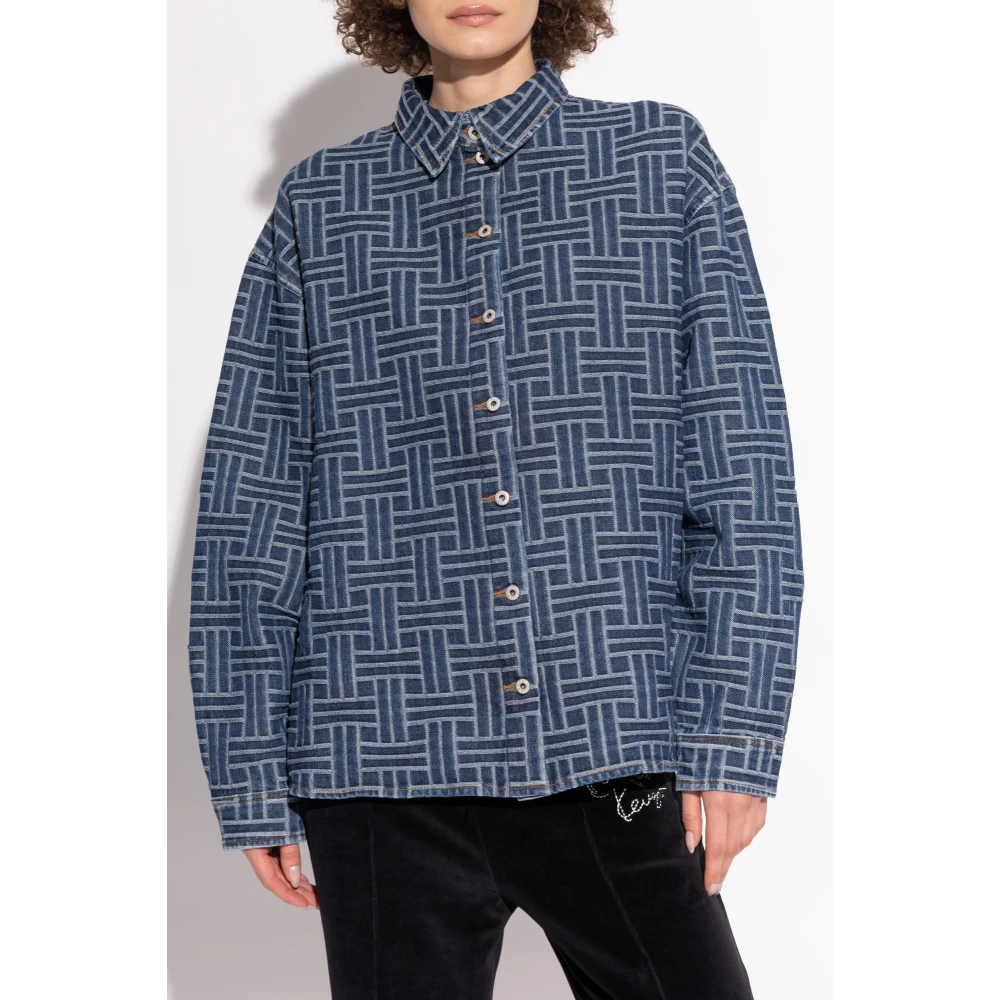 Kenzo Loszittende denim overhemd Blue Dames