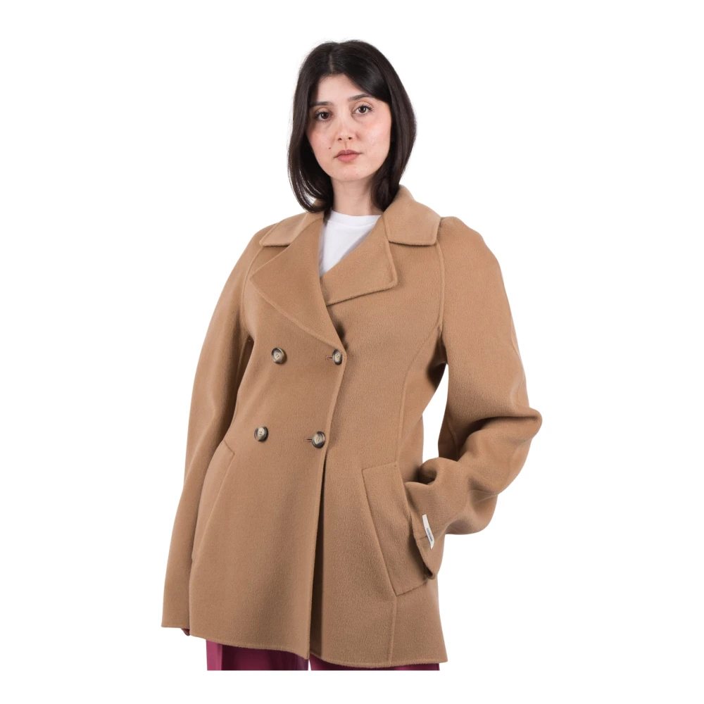 SPORTMAX Beige Jas Stijlvol Model Beige Dames
