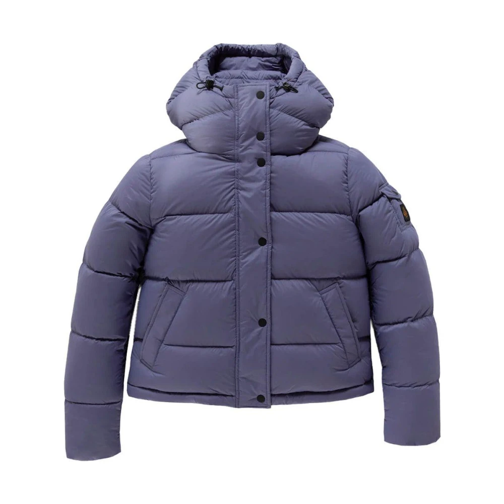 RefrigiWear Korte donsjas met capuchon Purple Dames