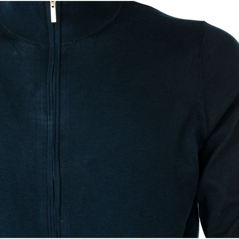 Cashmere Company Heren Katoenen Trui Blauwe Outlet Prijs Blue Heren