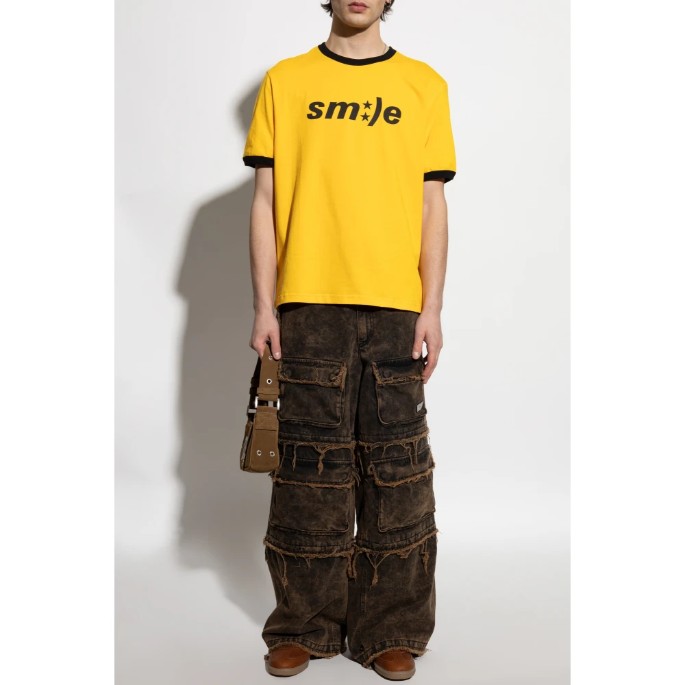 Misbhv T-shirt met print Yellow Heren