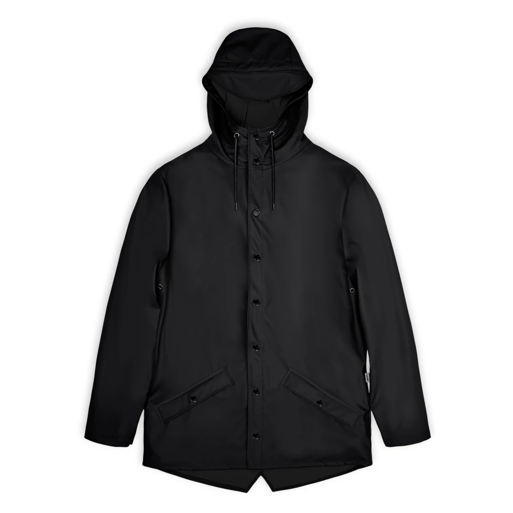 Rains Women's Black Light Jackets, S, Modern Waterproof Jacket