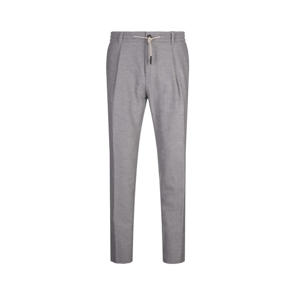 Hugo Boss Grijze Tapered Katoenen Broek Gray Heren