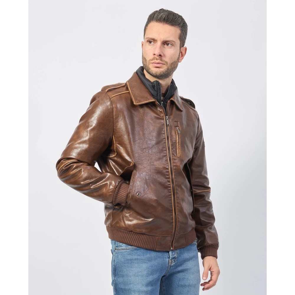 YES ZEE Bruine Winterjas Brown Heren