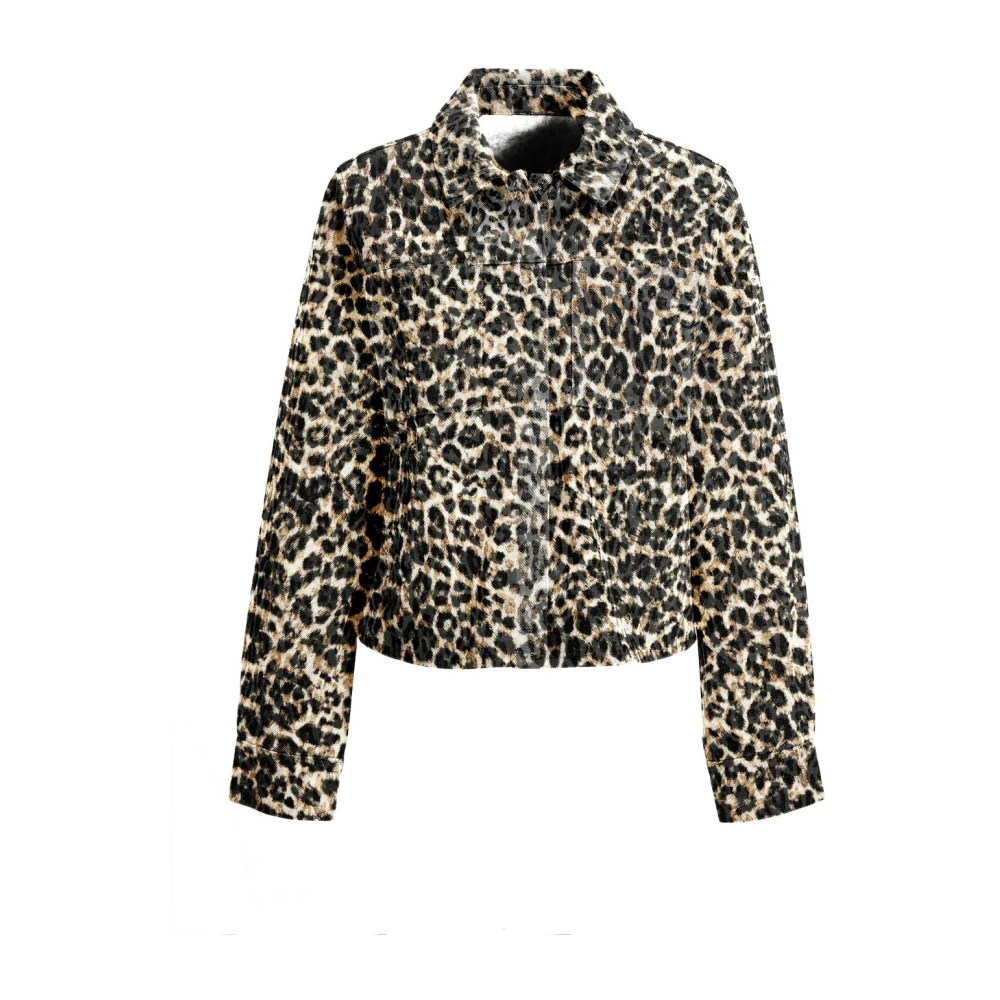 Jack & jones Leopard Print Overshirt Multicolor Dames