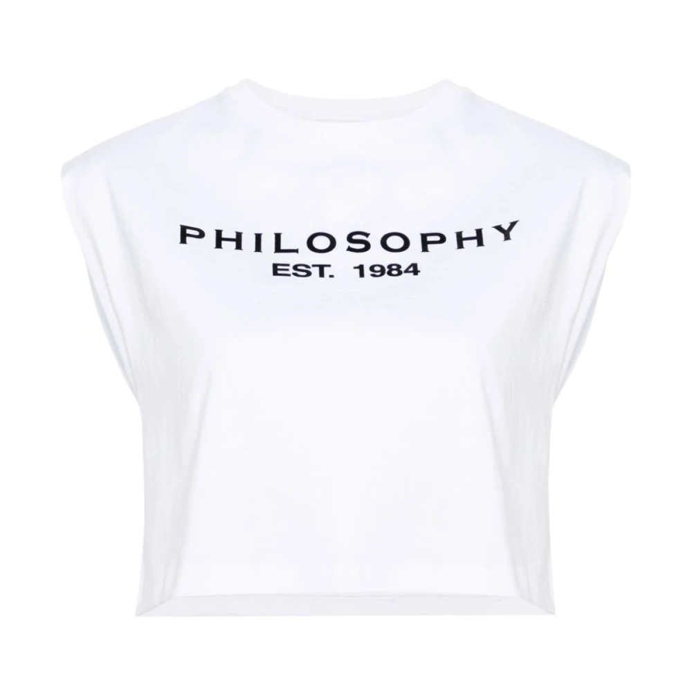 Philosophy di Lorenzo Serafini Lorenzo Serafini Wit Logo Print Top White Dames