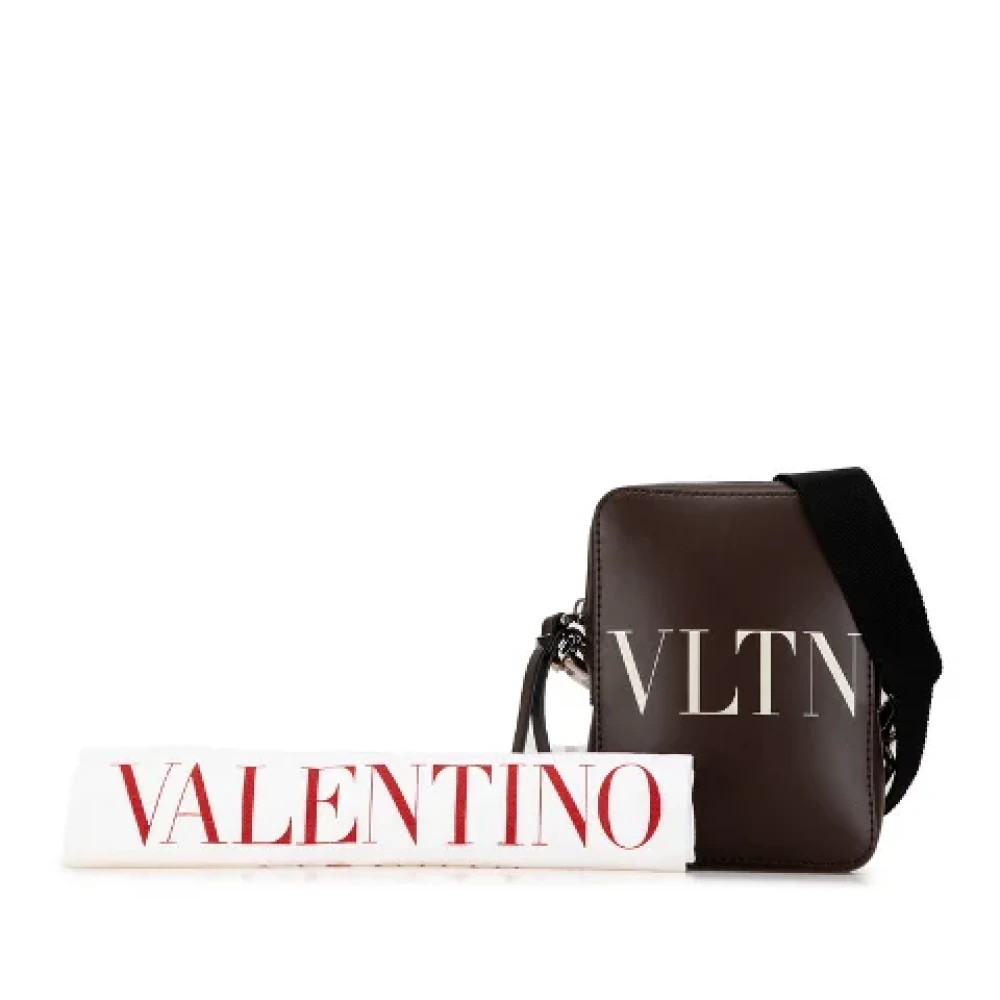 Valentino Vintage Pre-owned Leather shoulder-bags Brown Dames