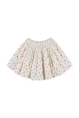 cherry-print-pleated-skirt