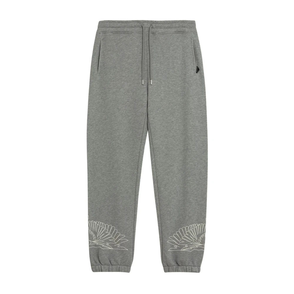 Marcelo Burlon Men's Gray Sweatpants, S, Joggers Mancotone