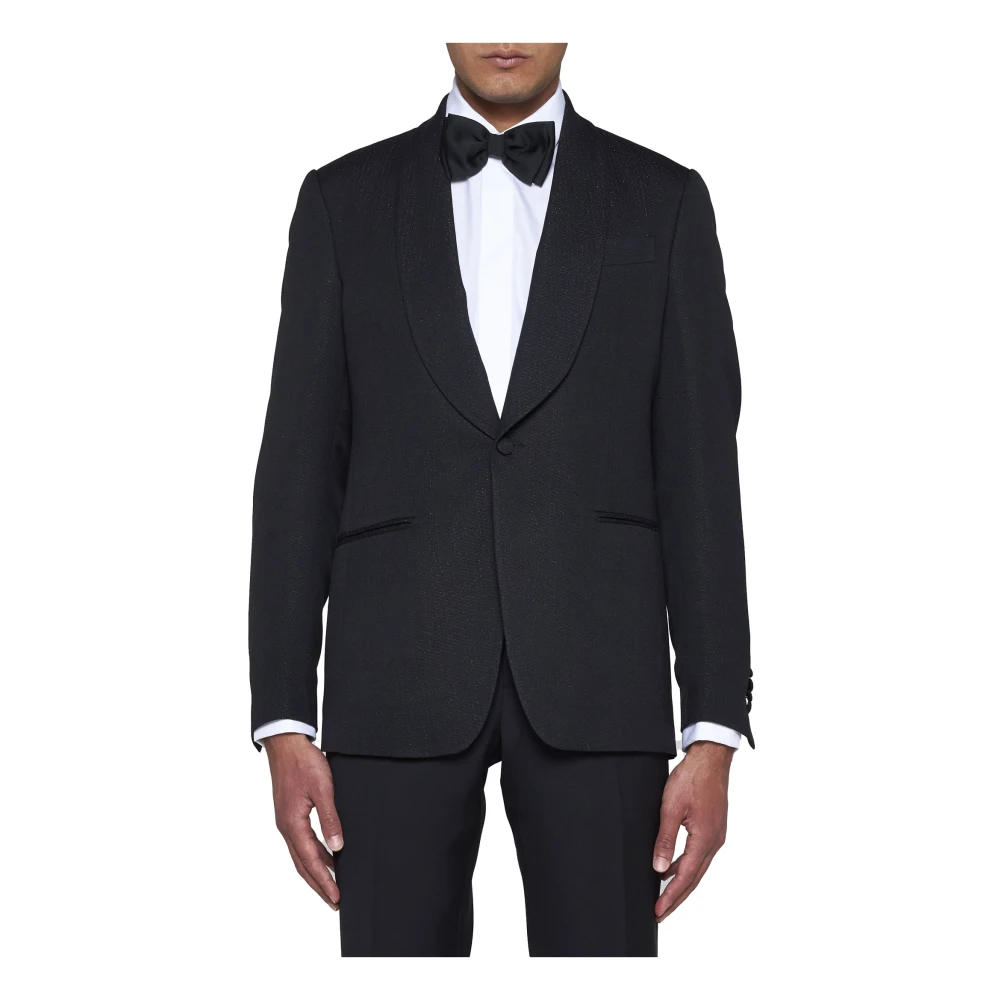 Lardini Zwarte Herenjassen Black Heren