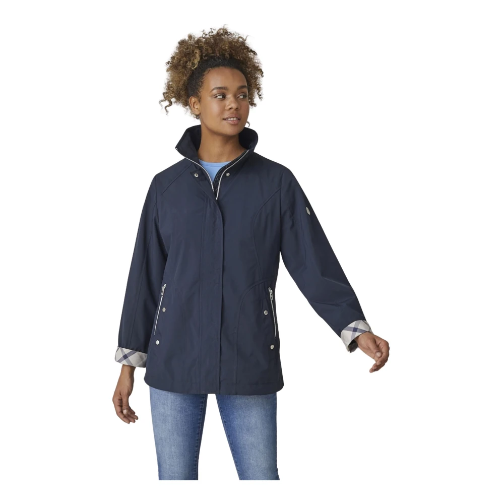 Junge Comfort Fit Jas Navy Blue Dames