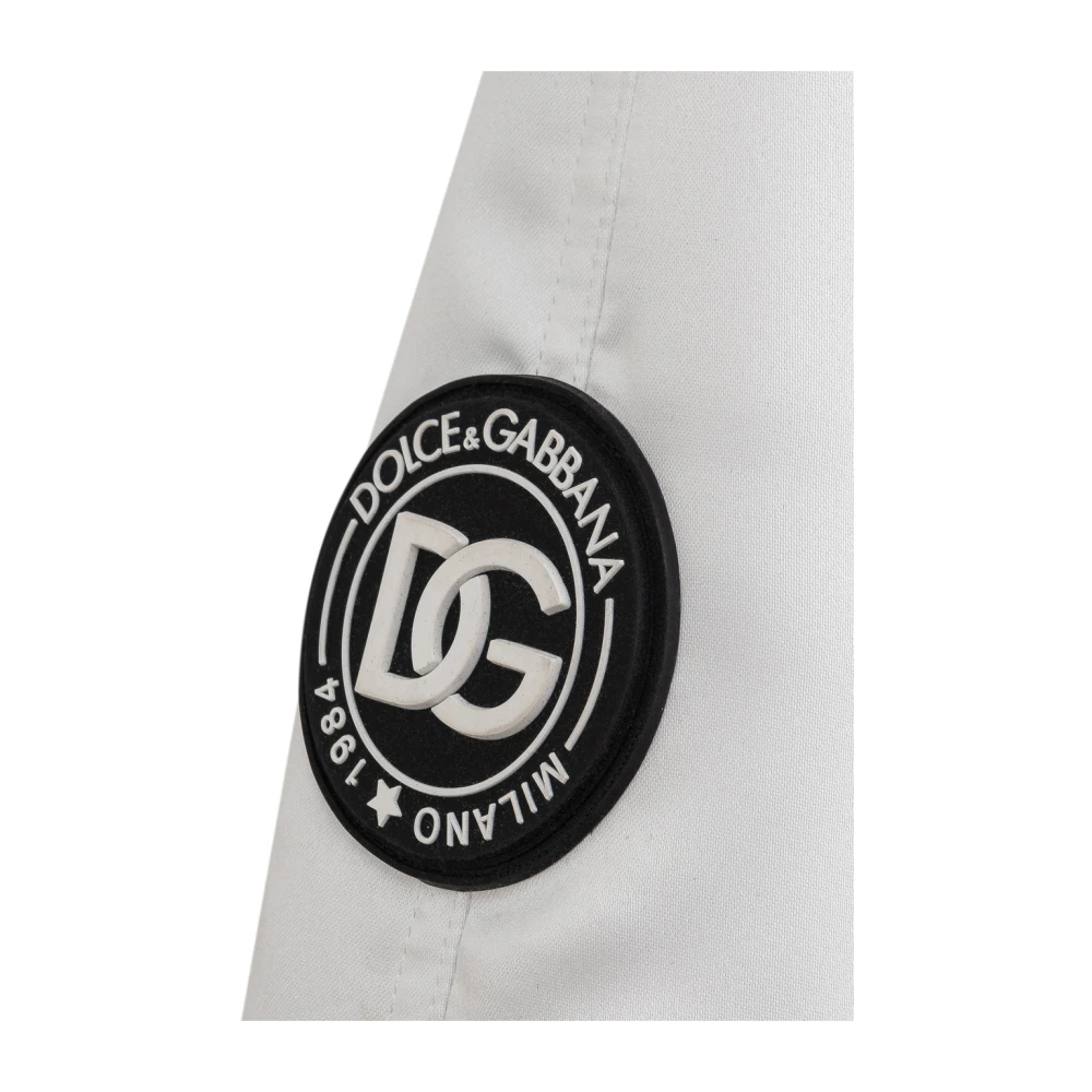 Dolce & Gabbana Varsity Bomberjack met DG-logo White Heren