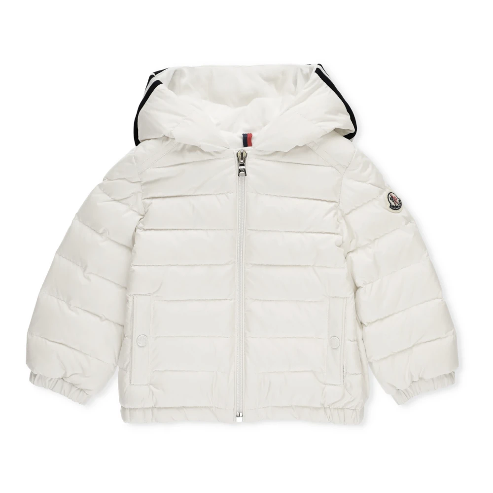 Moncler Baby Quiltad Jacka med Logotyp White, Pojke