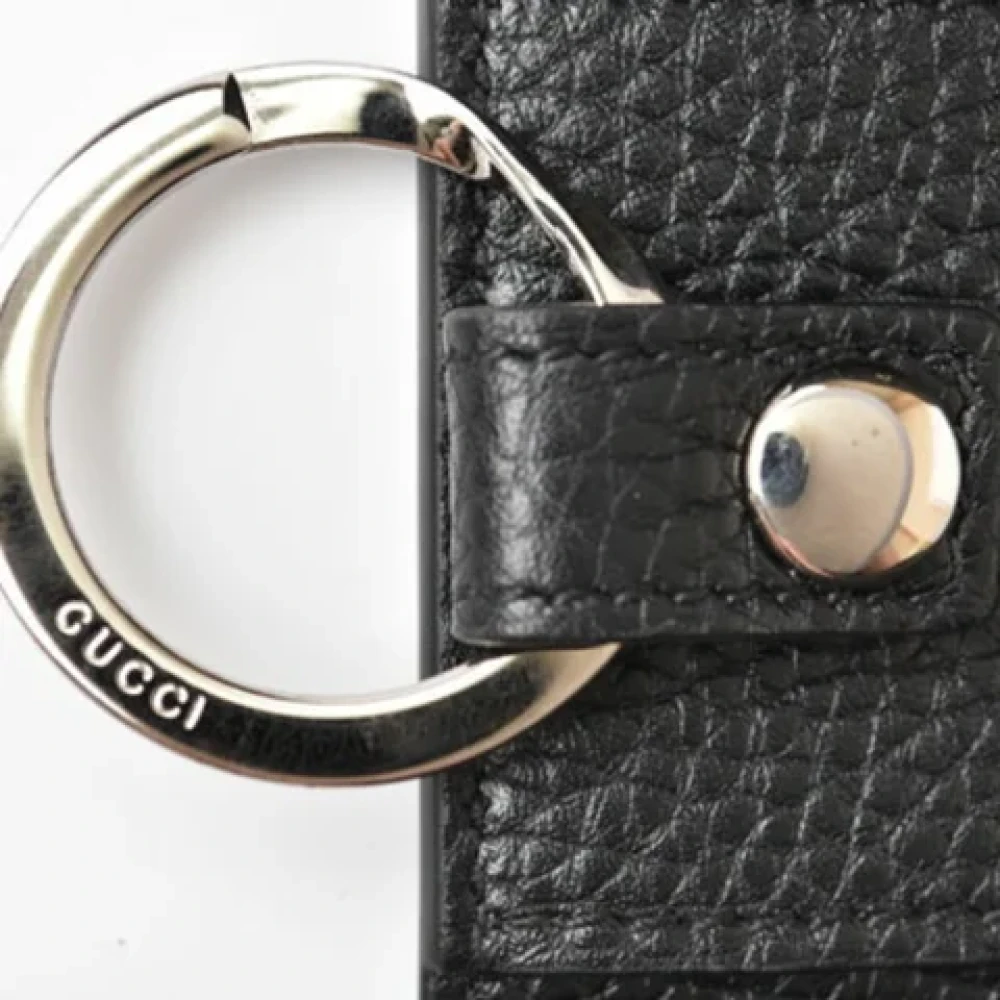 Gucci Vintage Pre-owned Leather key-holders Black Dames