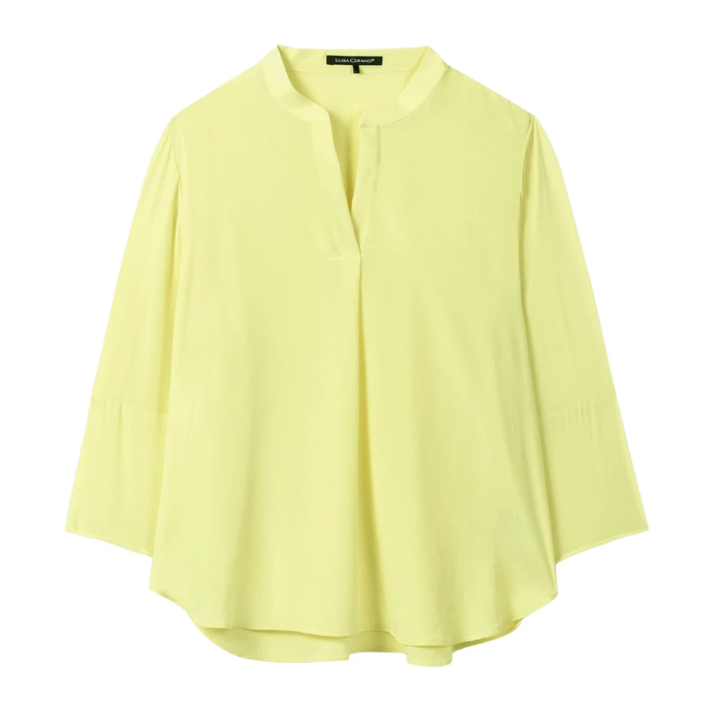 LUISA CERANO Limo Zijden Tuniek Blouse Green Dames