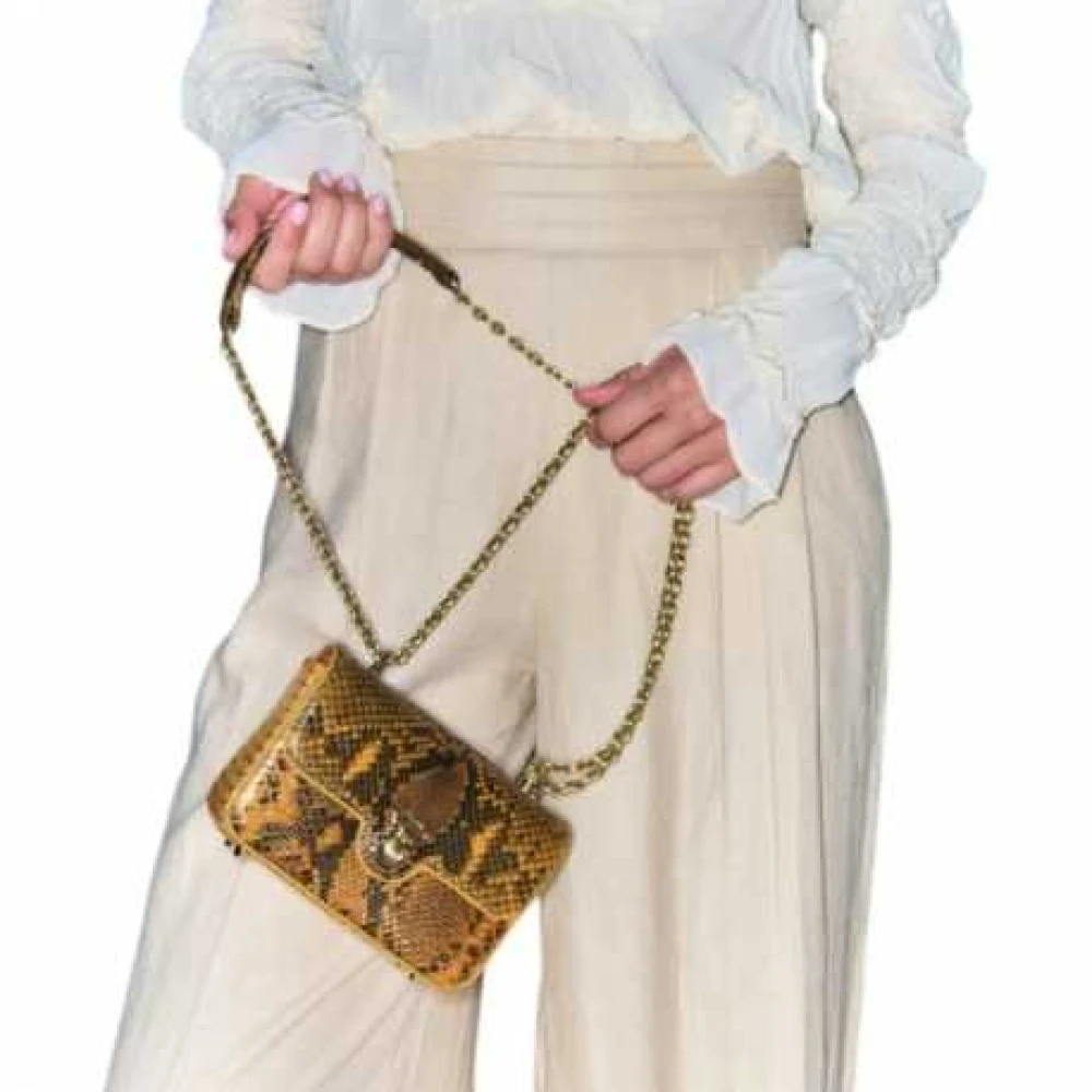 Claris Virot Python Ranch Mini Ava Tas Brown Dames