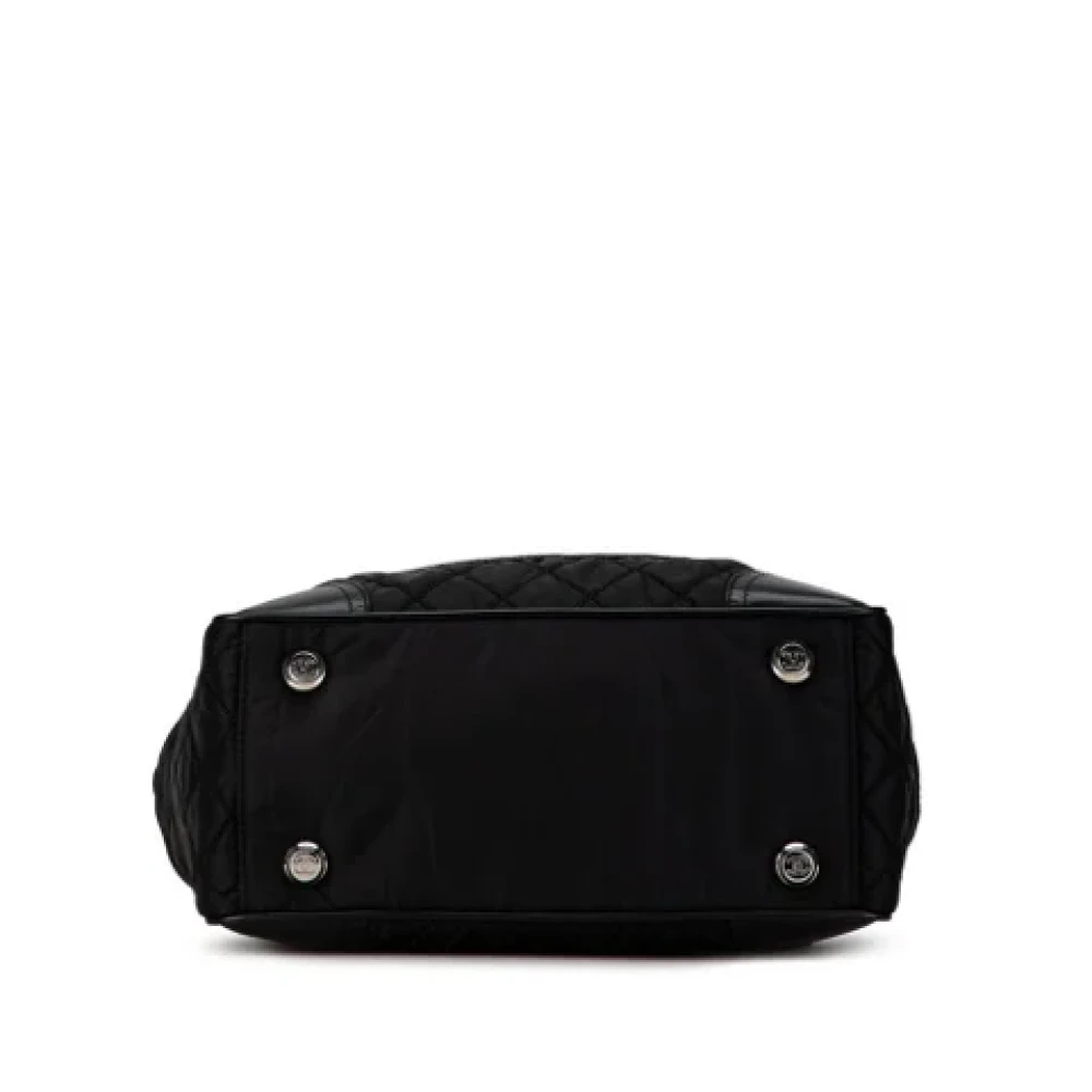 Chanel Vintage Pre-owned Fabric shoulder-bags Black Dames