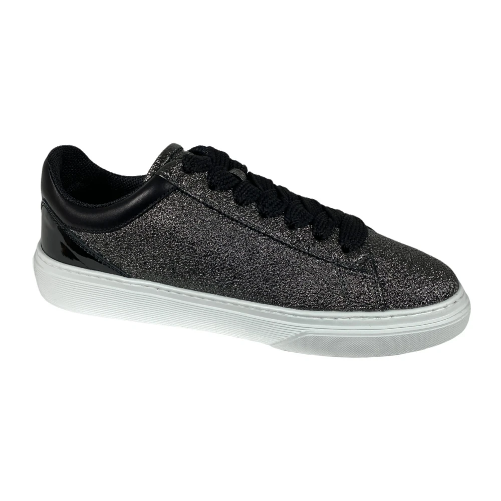Hogan Lage Veterschoenen Dames Schoenen Zwart