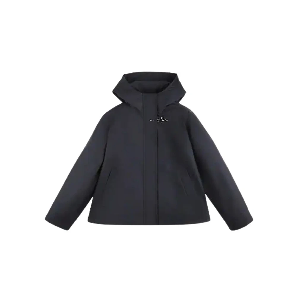 Fay Women's Blue Light Jackets, M, Short Parka