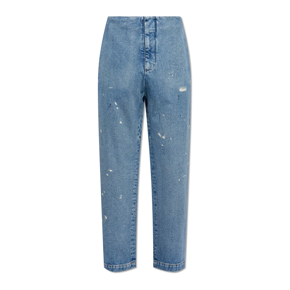 MM6 Maison Margiela Jeans met verfspetters Blue Heren