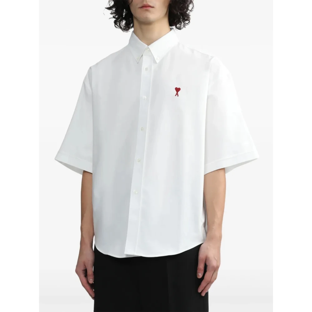 Ami Paris Boxy Fit Shirt White Heren
