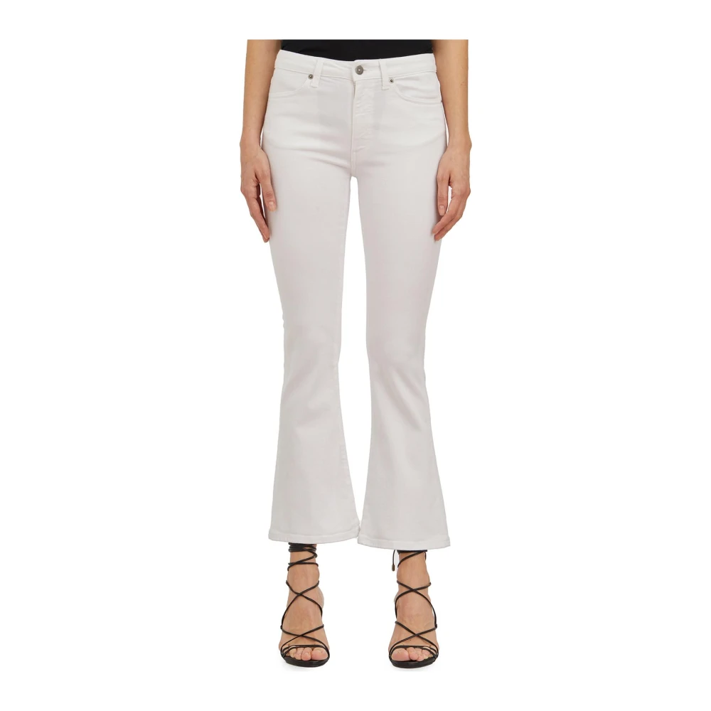 Dondup White Flared Jeans - Female - Flare Jeans - W26 - Jeans