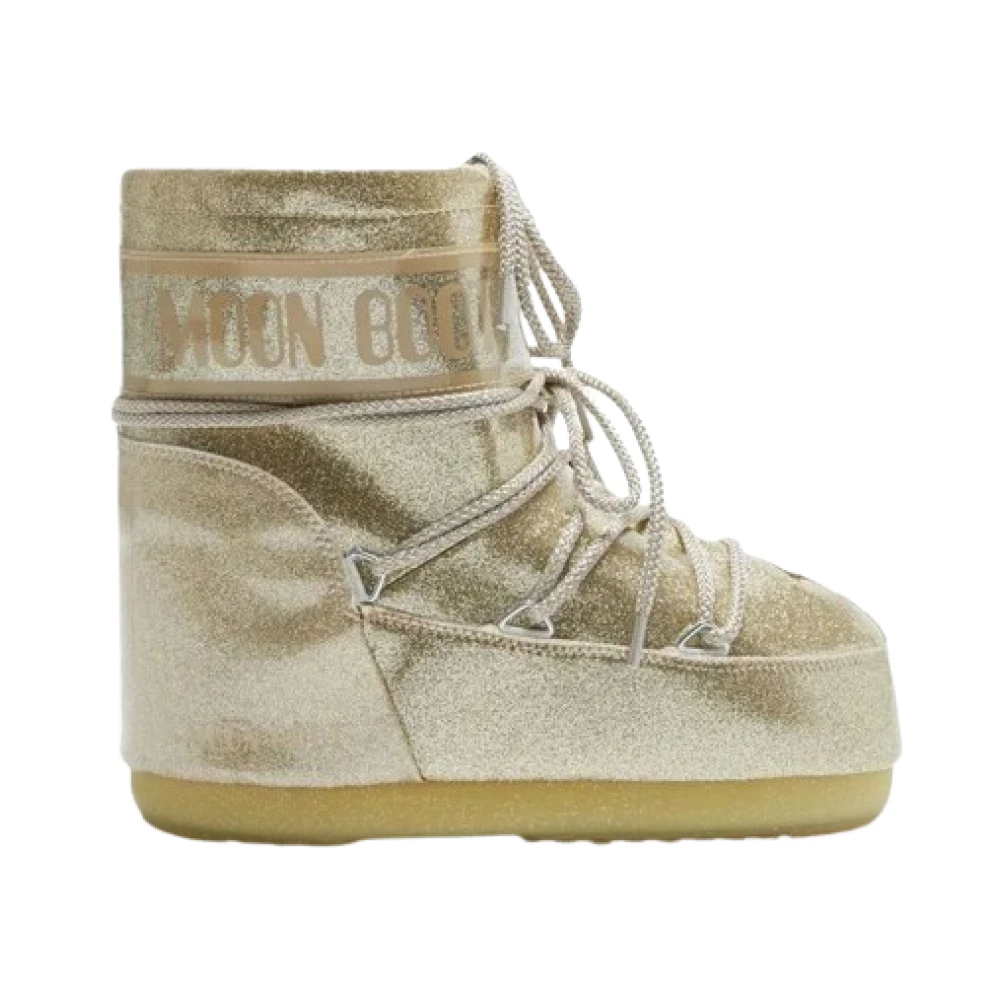 Moon Boot Glitter Low Icon Stövlar Yellow, Dam