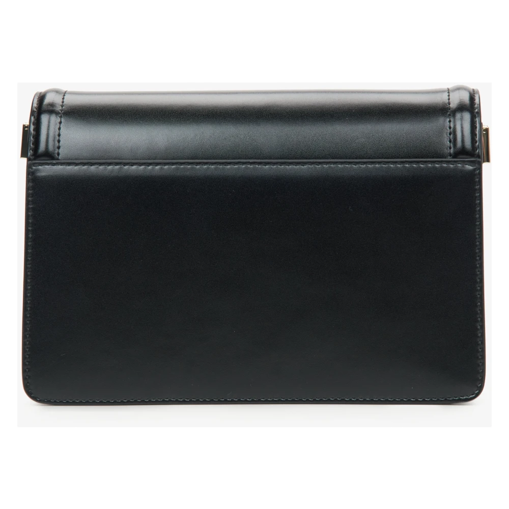 Estro Kleine Zwarte Leren Schoudertas voor Vrouwen Er00115779 Black Dames