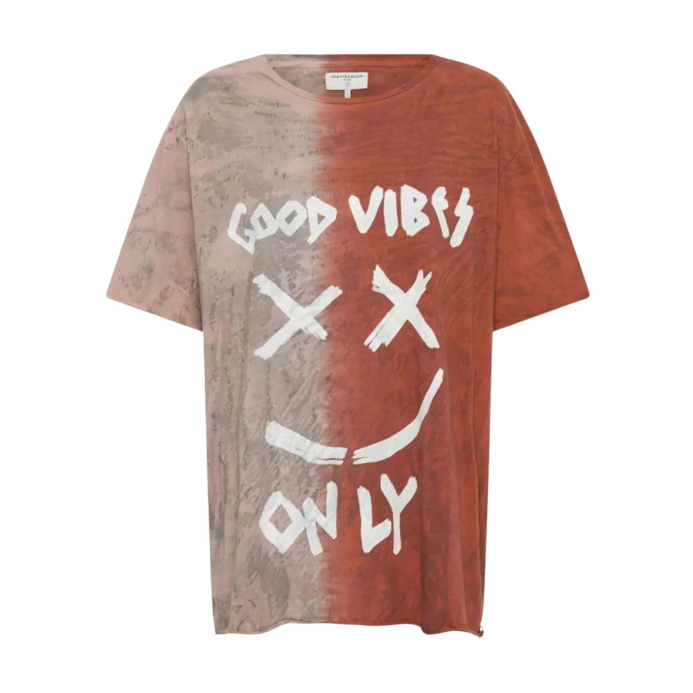 One Teaspoon Tie Dye Katoenen T-shirt met Print Multicolor Dames
