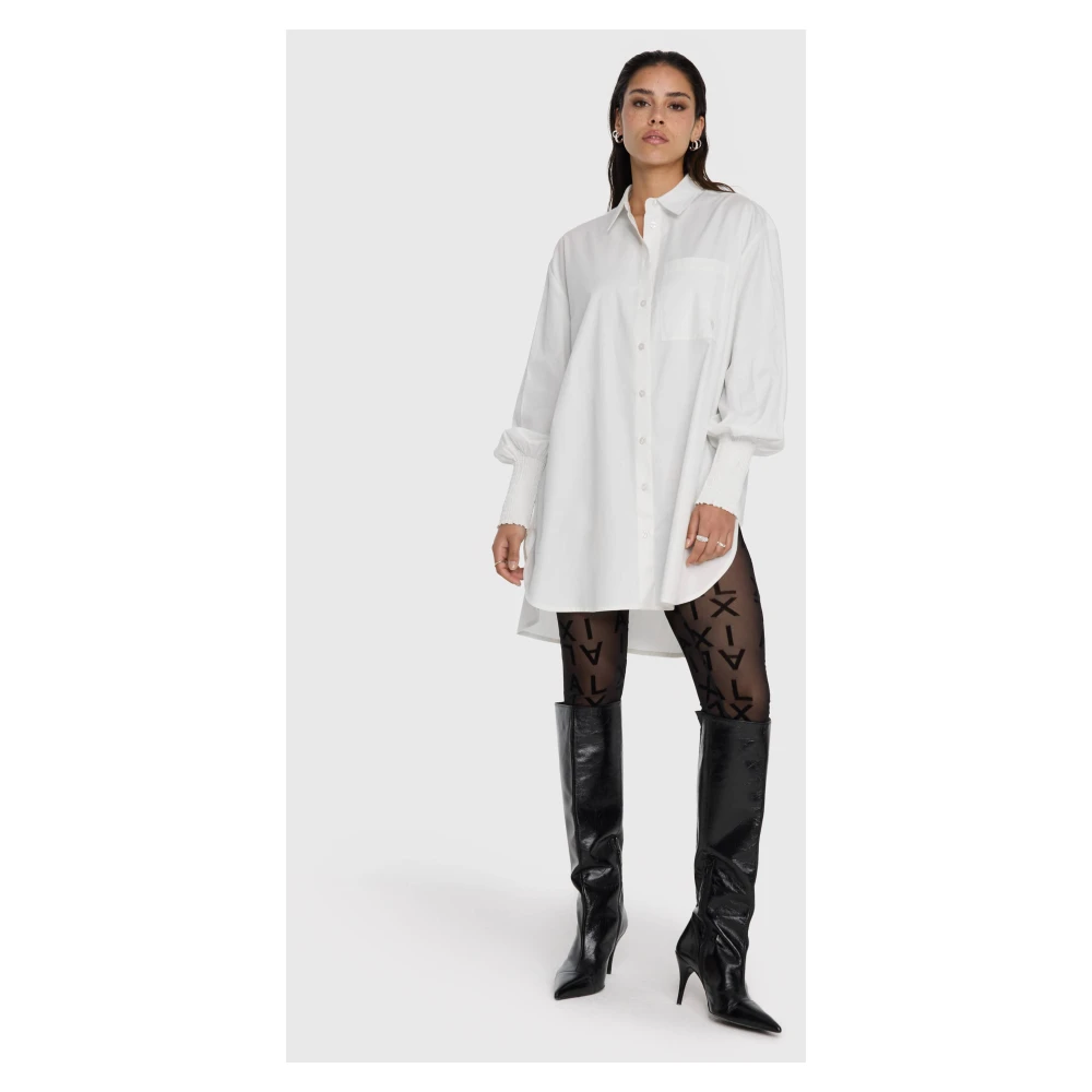 Alix The Label Oversized Geweven Blouse White Dames