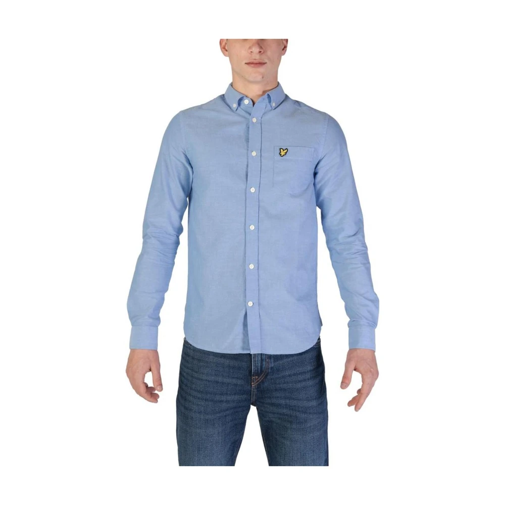 Lyle And Scott Uomo Blu Uomini, Camicia, Camicia Lyle & Scott In Cotone Biologico Taglia It42 / Xs, (Xs) - Immagine 3