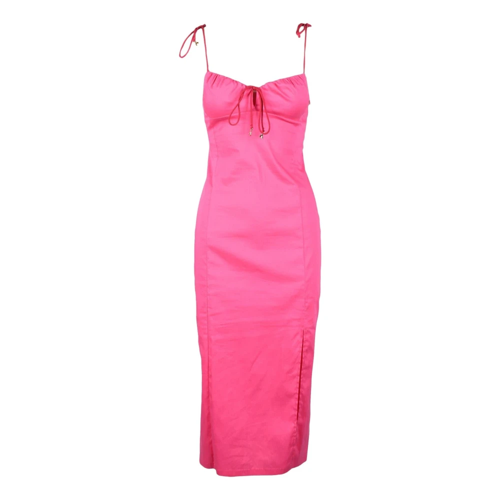 PATRIZIA PEPE Elegante Katoenmix Jurk Pink Dames