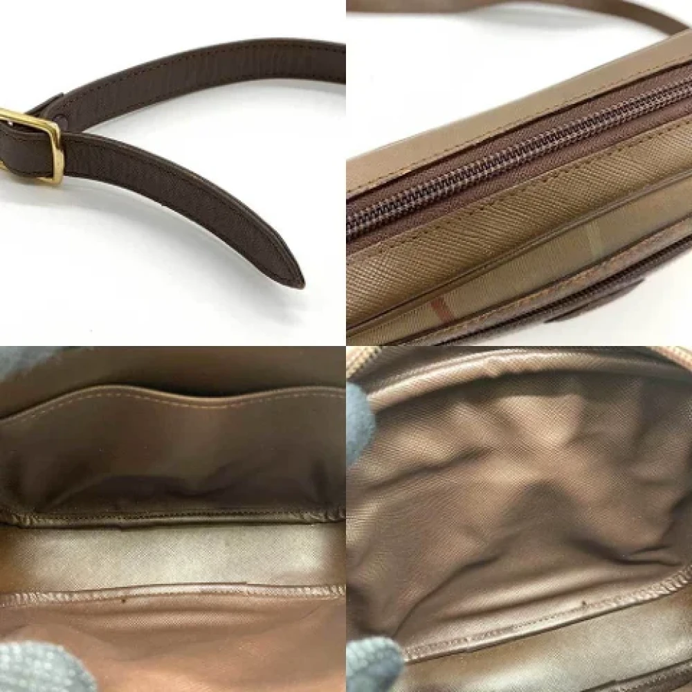 Burberry Vintage Pre-owned Fabric shoulder-bags Beige Dames