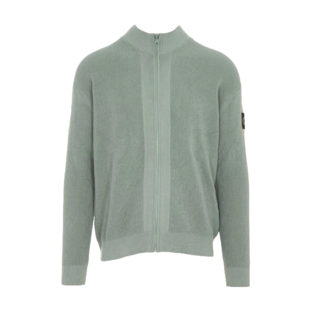 Calvin Klein Stijlvolle Gebreide Cardigan Sweater Gray Heren