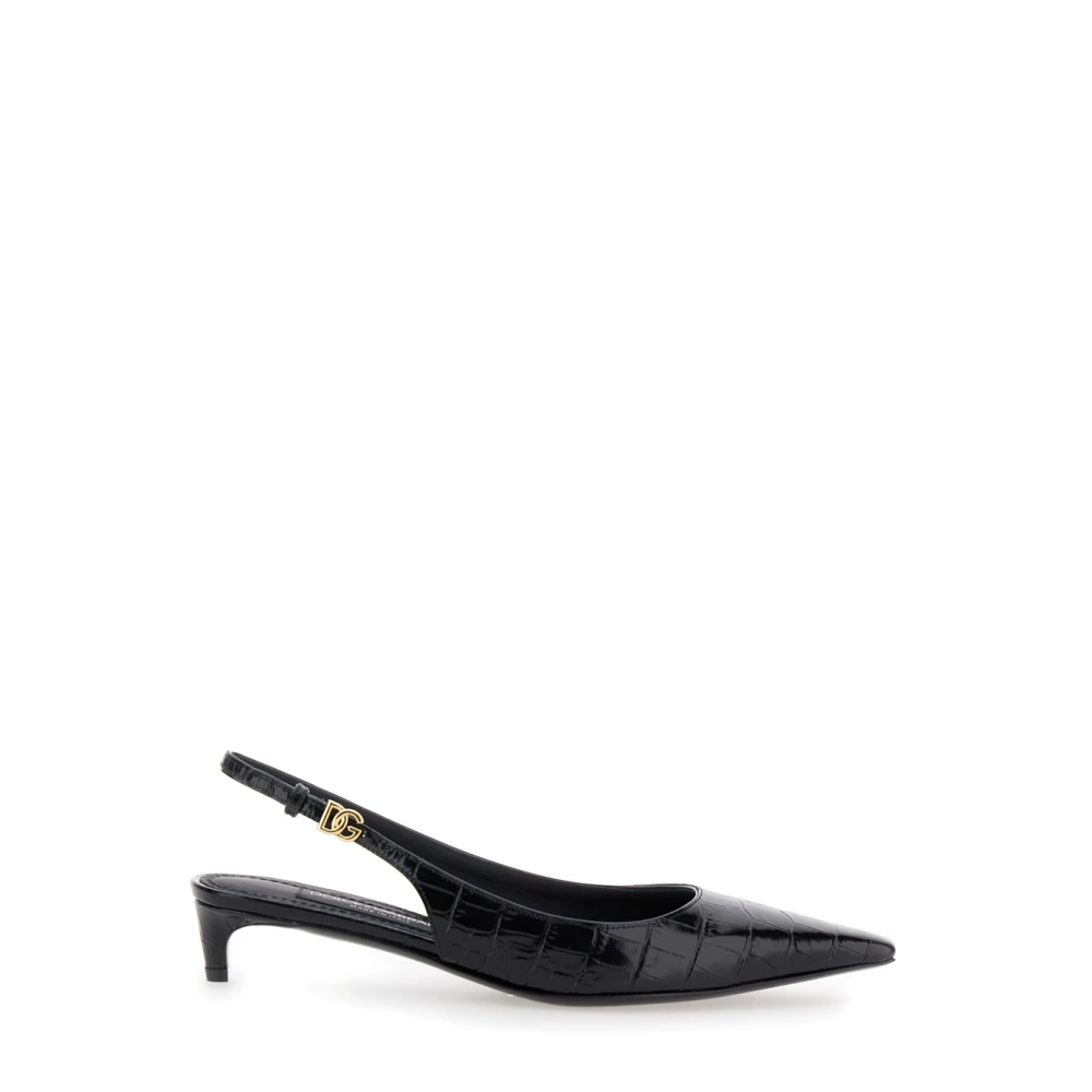 Dolce & Gabbana Women's Black Kitten Heel Décolleté Shoes