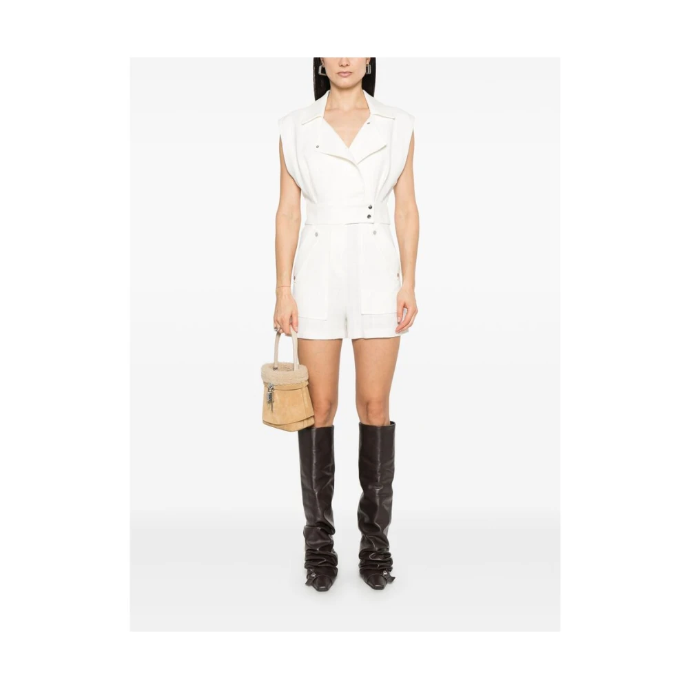 IRO Witte Jumpsuit met Drukknopen Sluiting White Dames